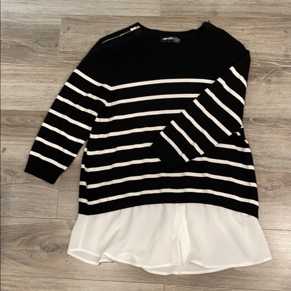 Karl Lagerfeld 3/4 Sleeve Top